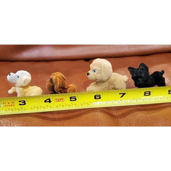 Puppy In My Pocket Set Of 4 Flocked Dogs Collectible Toy Figures Replacements - Picture 7 of 8